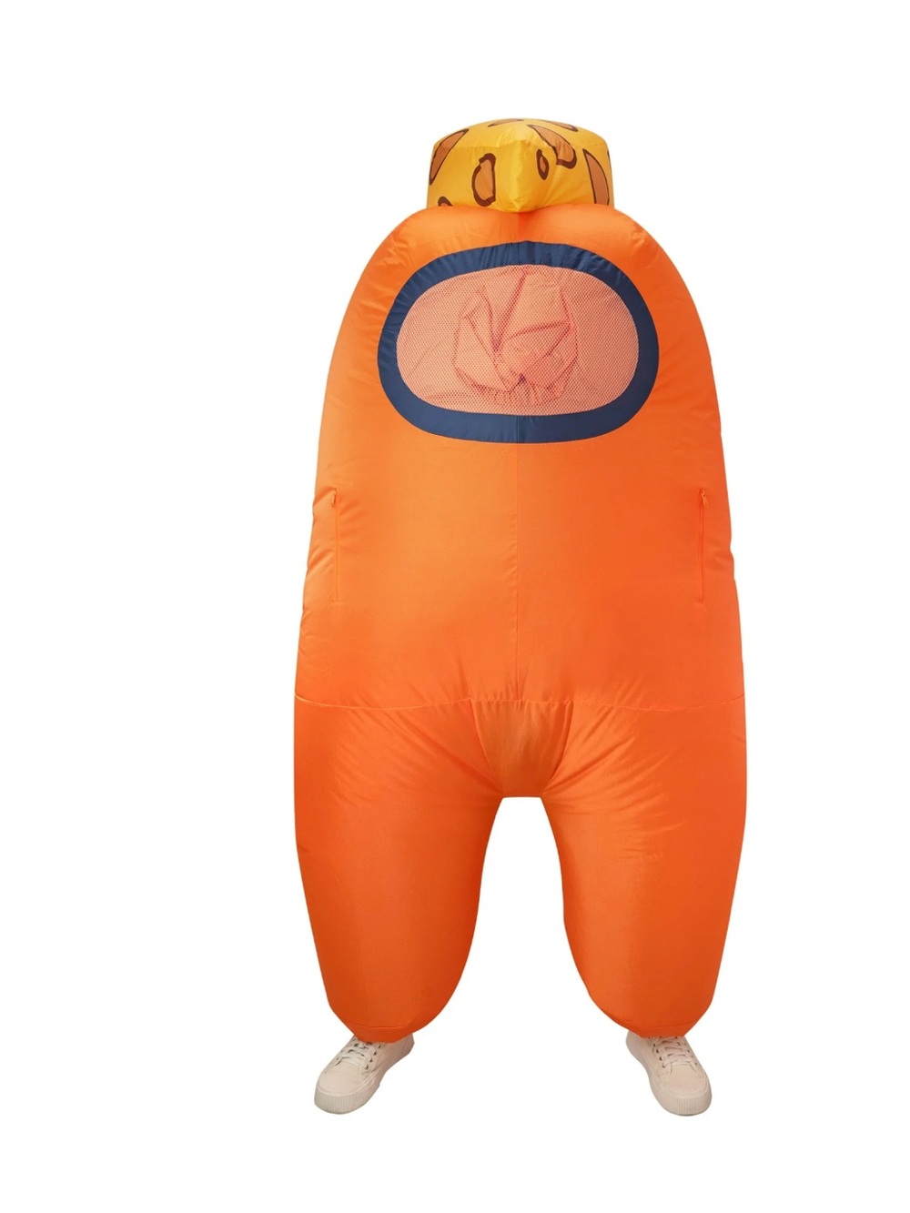 Among Us Inflatable Orange Costume with Backpack Detail